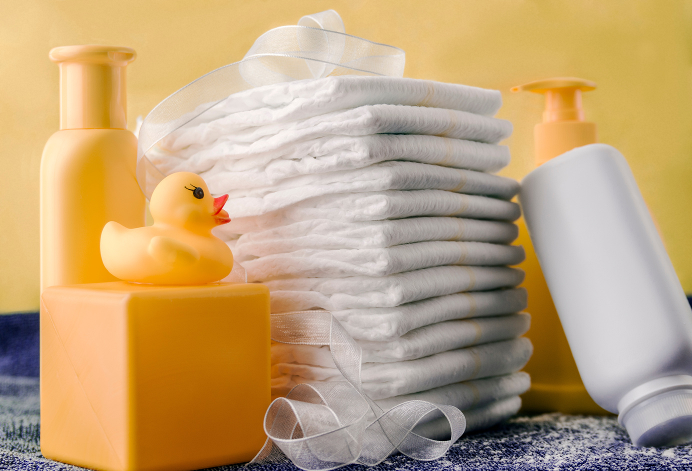 Baby diaper close-up